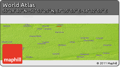 Physical Panoramic Map of the Area around 56° 41' 3" N, 68° 4' 29" E