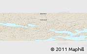 Shaded Relief Panoramic Map of the area around 56° 41' 3" N, 73° 52' 30" W