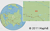 Savanna Style Location Map of the area around 56° 41' 3" N, 75° 43' 29" E