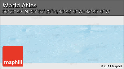 Shaded Relief Panoramic Map of the Area around 56° 41' 3" N, 83° 13' 29" W