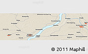 Shaded Relief Panoramic Map of the area around 56° 41' 3" N, 84° 13' 29" E