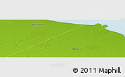Physical Panoramic Map of the area around 56° 41' 3" N, 89° 10' 30" W