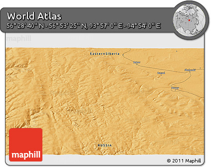 Political 3D Map of the Area around 56° 41' 3" N, 94° 25' 30" E
