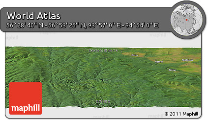 Satellite Panoramic Map of the Area around 56° 41' 3" N, 94° 25' 30" E