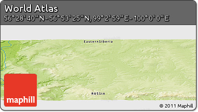 Physical Panoramic Map of the Area around 56° 41' 3" N, 99° 31' 30" E
