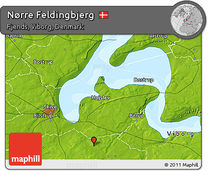 Physical 3D Map of Nørre Feldingbjerg