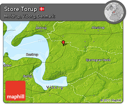Physical 3D Map of Store Torup