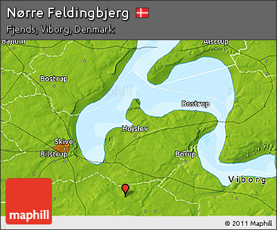 Physical 3D Map of Nørre Feldingbjerg