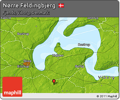 Physical 3D Map of Nørre Feldingbjerg