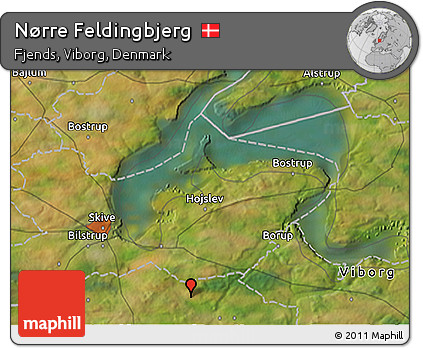 Satellite 3D Map of Nørre Feldingbjerg