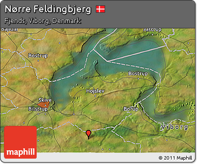 Satellite 3D Map of Nørre Feldingbjerg