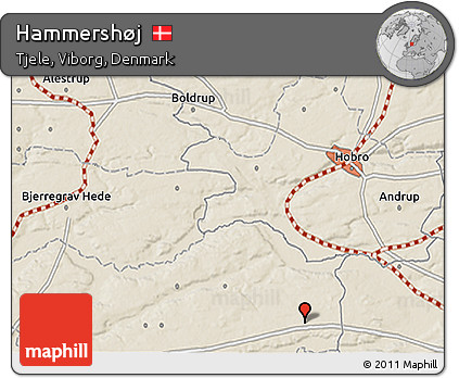 Shaded Relief 3D Map of Hammershøj