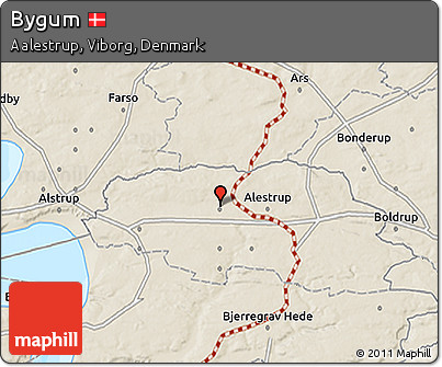 Shaded Relief 3D Map of Bygum
