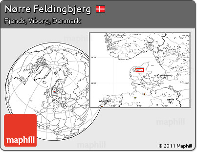 Blank Location Map of Nørre Feldingbjerg