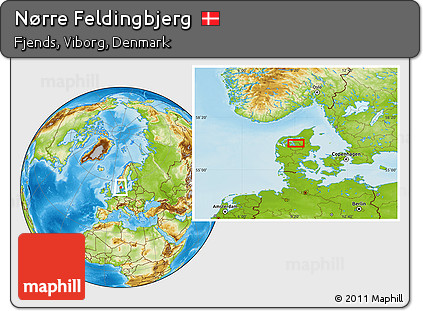 Physical Location Map of Nørre Feldingbjerg
