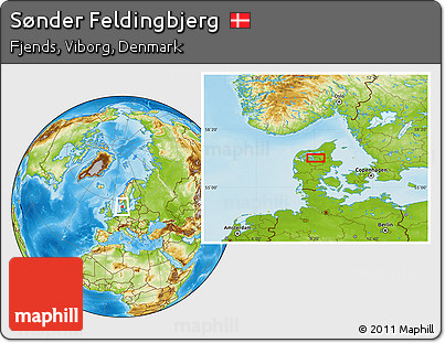 Physical Location Map of Sønder Feldingbjerg