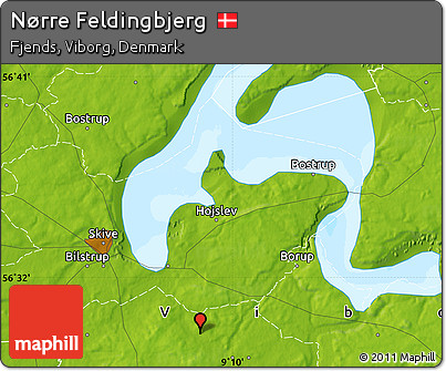 Physical Map of Nørre Feldingbjerg
