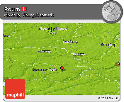 Physical Panoramic Map of Roum