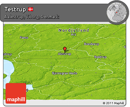 Physical Panoramic Map of Testrup