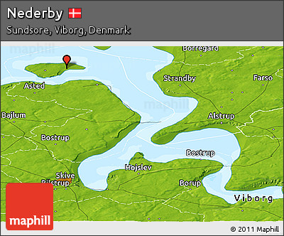 Physical Panoramic Map of Nederby