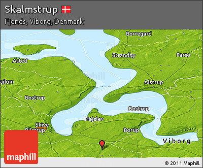 Physical Panoramic Map of Skalmstrup