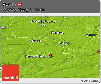 Physical Panoramic Map of Roum