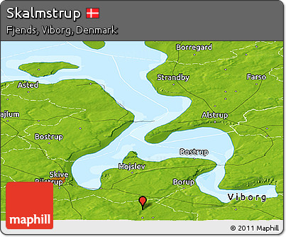 Physical Panoramic Map of Skalmstrup