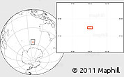 Blank Location Map of the area around 56° 3' 57" S, 100° 22' 30" E