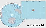 Gray Location Map of the area around 56° 3' 57" S, 100° 22' 30" E
