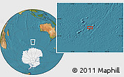 Satellite Location Map of the area around 56° 3' 57" S, 100° 22' 30" E