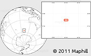 Blank Location Map of the area around 56° 3' 57" S, 101° 13' 29" E