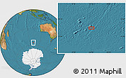 Satellite Location Map of the area around 56° 3' 57" S, 101° 13' 29" E