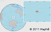 Gray Location Map of the area around 56° 3' 57" S, 103° 46' 30" E