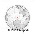 Outline Map of the Area around 56° 3' 57" S, 105° 28' 29" E, rectangular outline