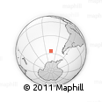 Outline Map of the Area around 56° 3' 57" S, 105° 19' 29" W, rectangular outline