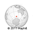 Outline Map of the Area around 56° 3' 57" S, 106° 19' 29" E, rectangular outline