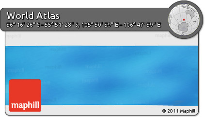Physical Panoramic Map of the Area around 56° 3' 57" S, 106° 19' 29" E