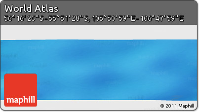 Physical Panoramic Map of the Area around 56° 3' 57" S, 106° 19' 29" E