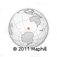 Outline Map of the Area around 56° 3' 57" S, 109° 43' 29" E, rectangular outline