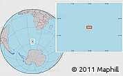 Gray Location Map of the area around 56° 3' 57" S, 10° 16' 30" E