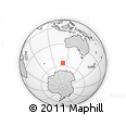 Outline Map of the Area around 56° 3' 57" S, 110° 34' 29" E, rectangular outline
