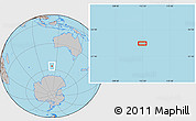 Gray Location Map of the area around 56° 3' 57" S, 112° 16' 30" E