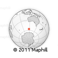 Outline Map of the Area around 56° 3' 57" S, 117° 22' 30" E, rectangular outline