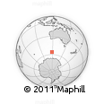Outline Map of the Area around 56° 3' 57" S, 118° 13' 29" E, rectangular outline