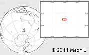 Blank Location Map of the area around 56° 3' 57" S, 120° 46' 30" E