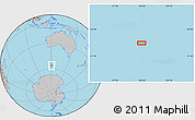 Gray Location Map of the area around 56° 3' 57" S, 120° 46' 30" E
