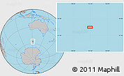 Gray Location Map of the area around 56° 3' 57" S, 121° 37' 30" E