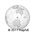 Outline Map of the Area around 56° 3' 57" S, 121° 37' 30" E, rectangular outline