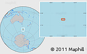 Gray Location Map of the area around 56° 3' 57" S, 151° 22' 30" E