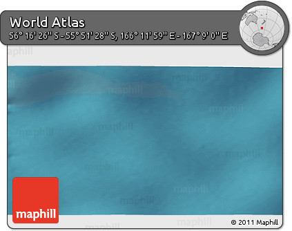 Satellite 3D Map of the Area around 56° 3' 57" S, 166° 40' 30" E